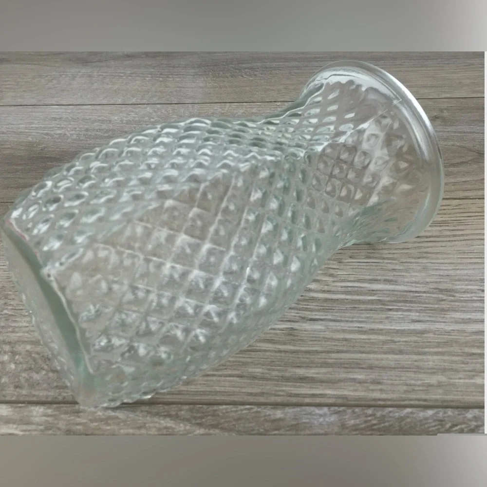 Vintage Pineapple Glass Vase Tiki Bar Cottagecore Coastal Decor